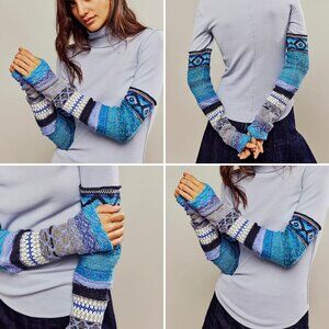 We The Free All Too Well Cuff Turtleneck Top in Moonstone Combo XS NWT